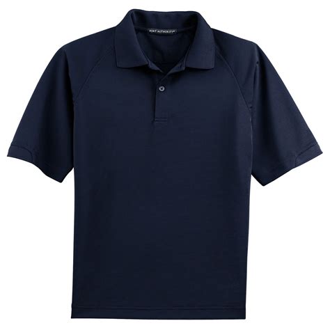 Port athority shirts 1-ounce, 100% polyester; Flat knit collar; 3-button placket with pearlized smoke tone buttons; white buttons on White; Open hem sleevesBuy Port Authority Mens EZCotton Long Sleeve Polo (K8000LS) and other Polos at Amazon